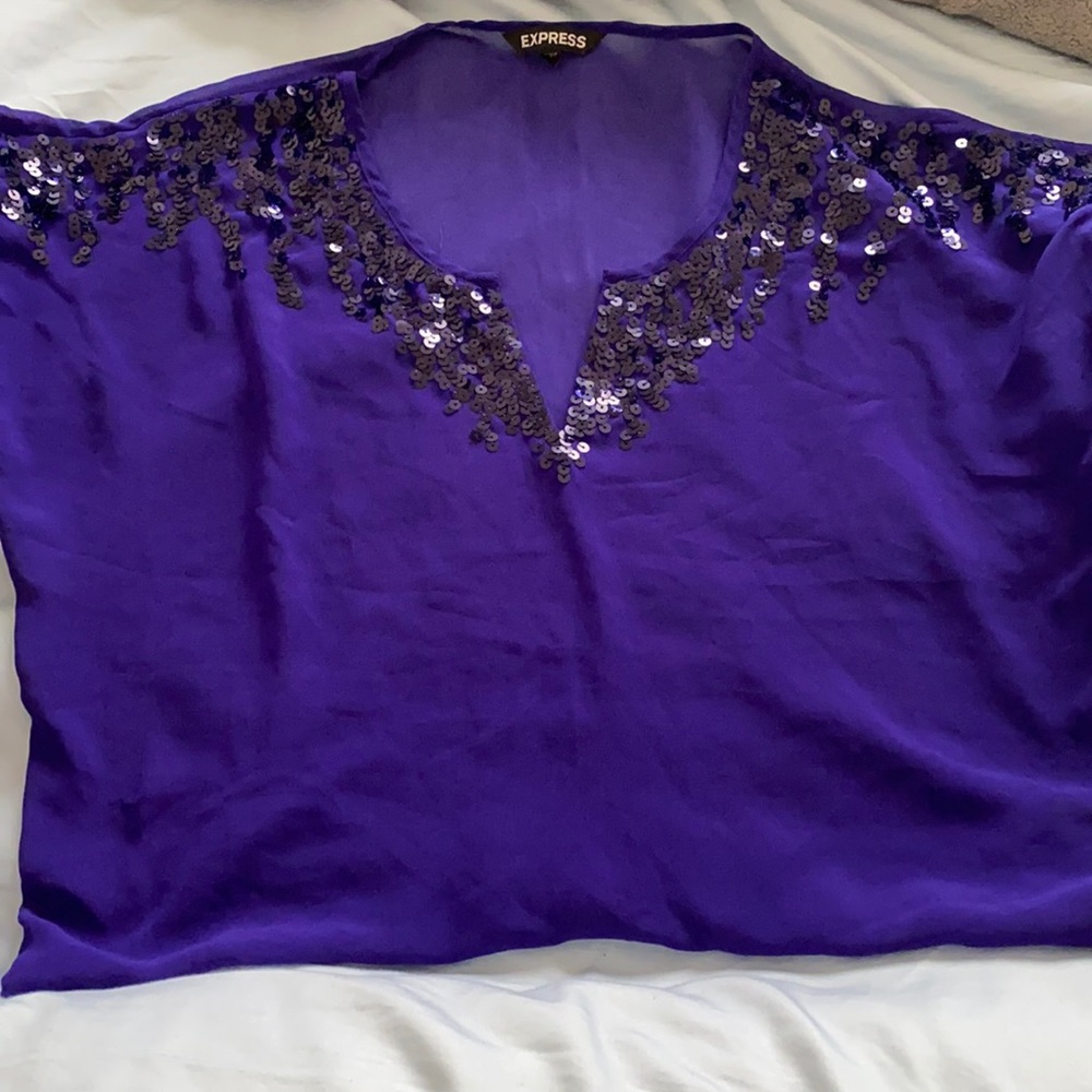 Express Purple see-through top